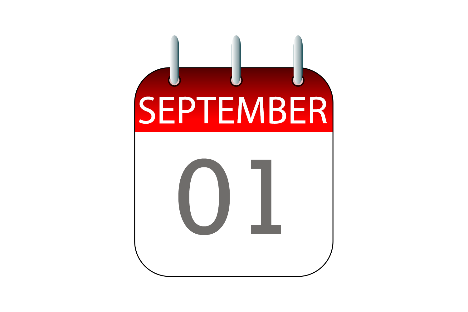 1 september calendar icon